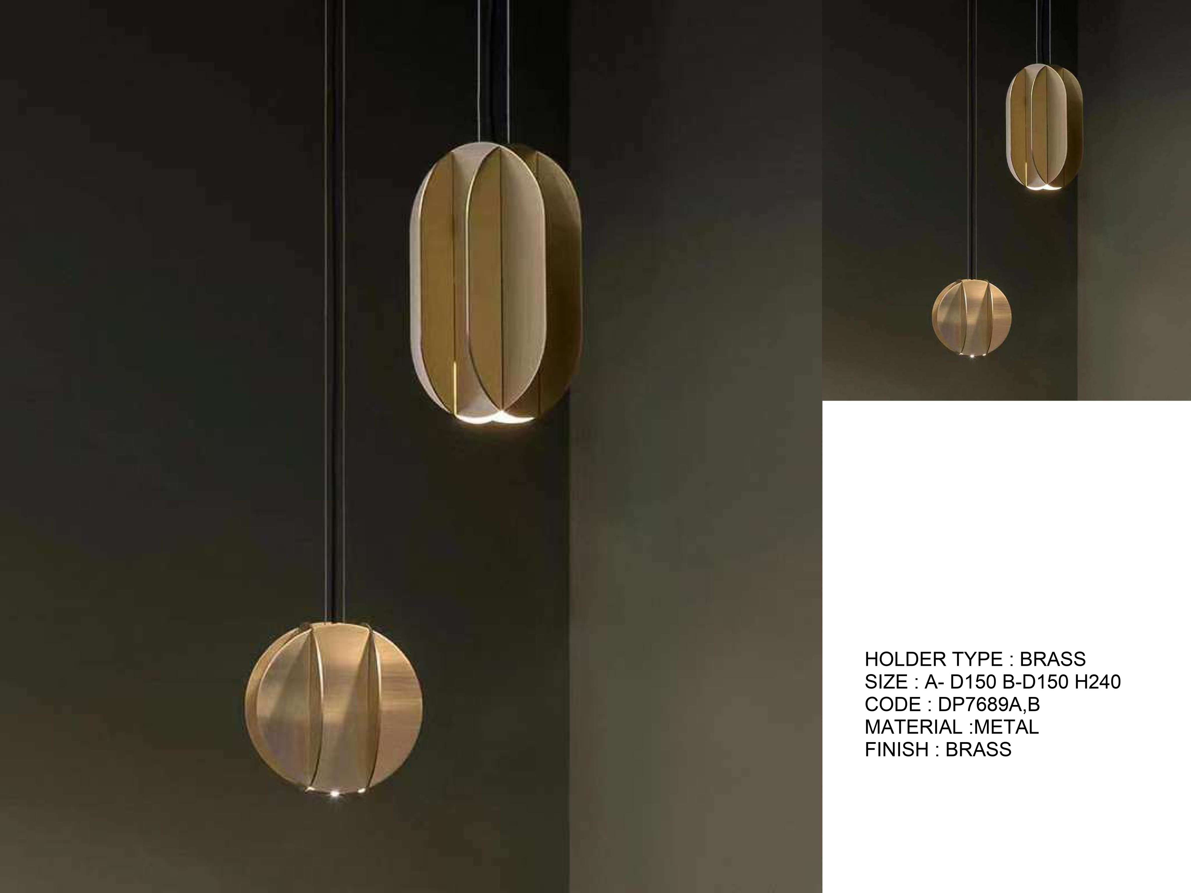 Beyond Lights - Brass Pendant Light- LCHL